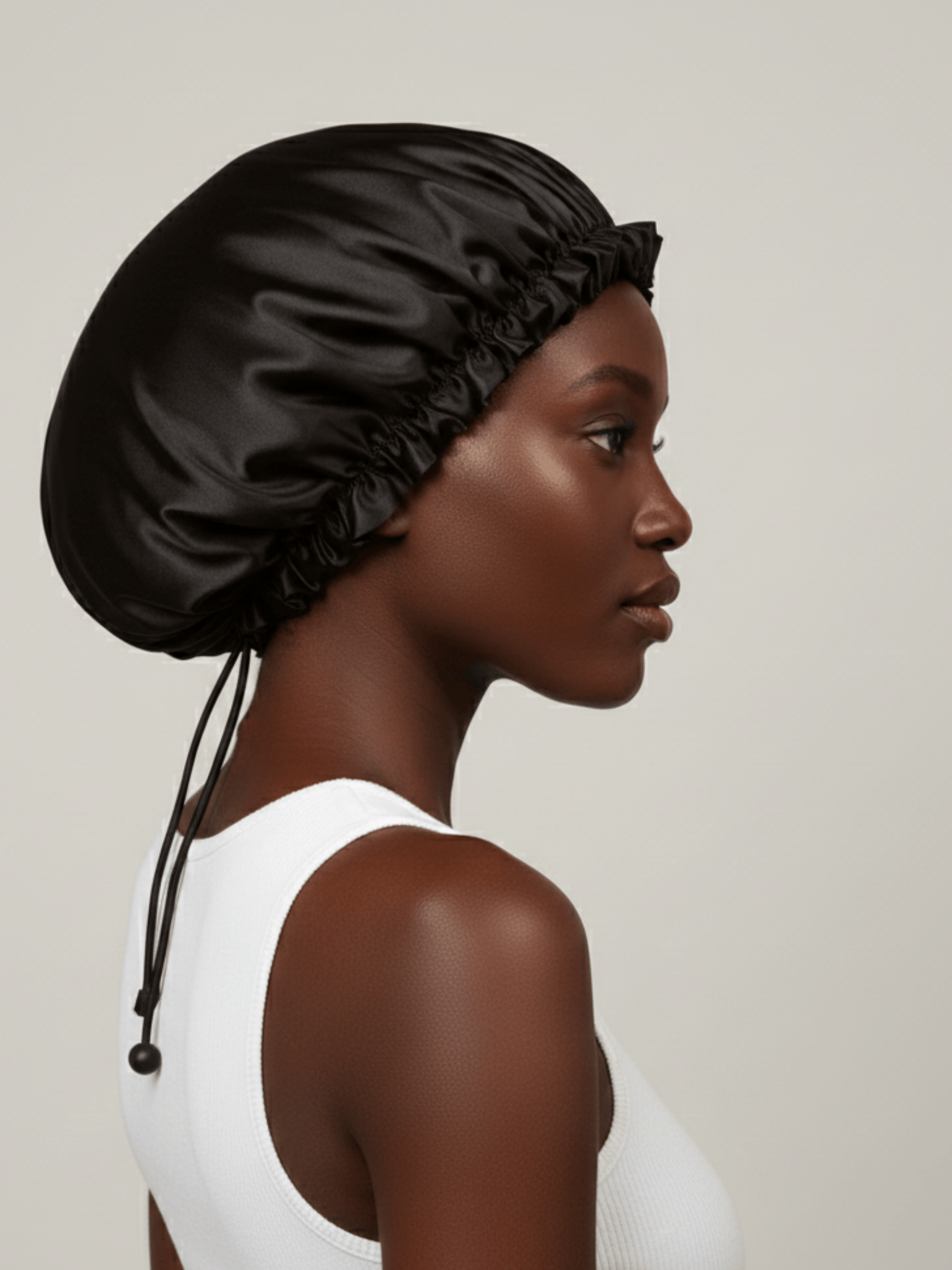 Satifia Bonnet en satin réversible – Bonnet de nuit cheveux bouclés bonnet satin cheveux boucles afro