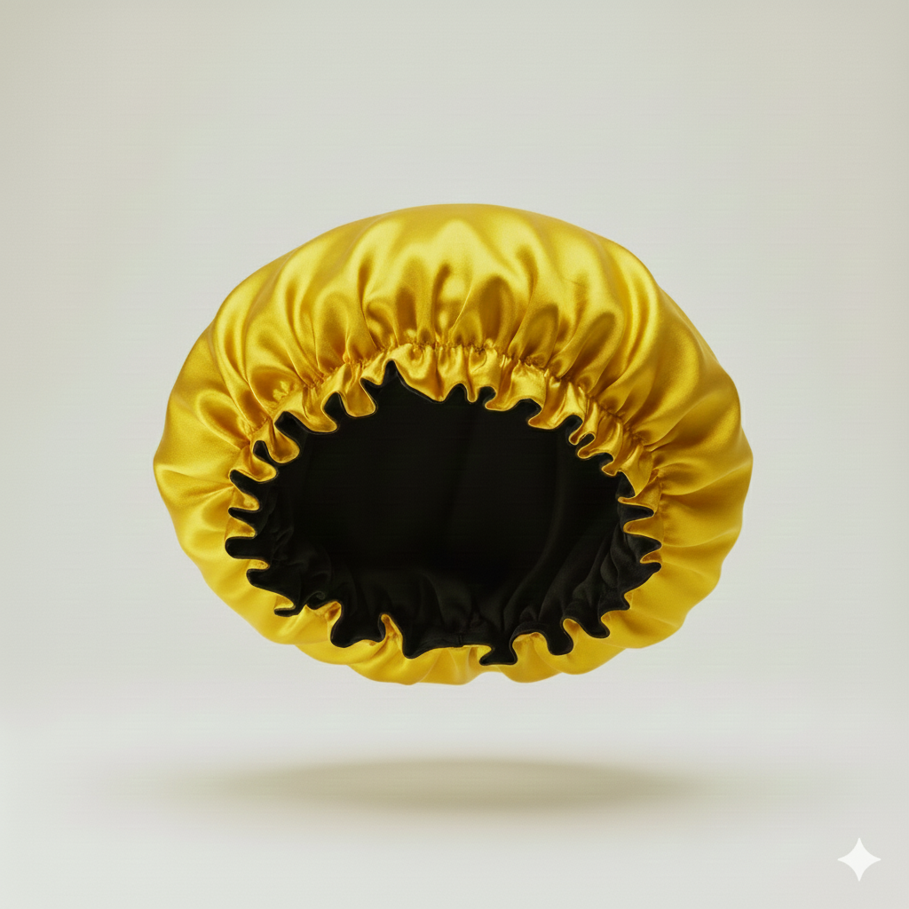 Bonnet en satin réversible – Bonnet de nuit cheveux bouclés