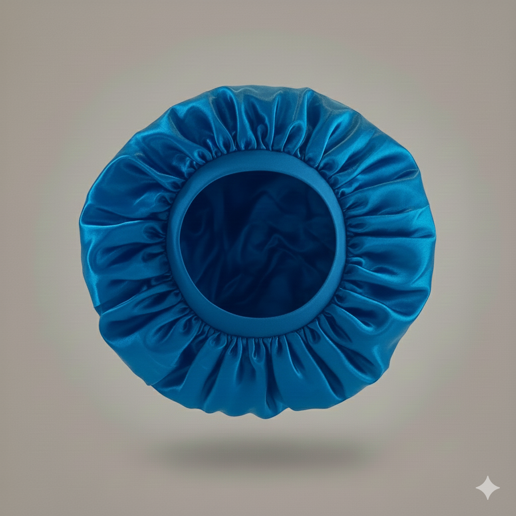 Bonnet en satin double couche – Bonnet de nuit en satin réversible multicolore pour cheveux bouclés, frisés, crépus et lisses