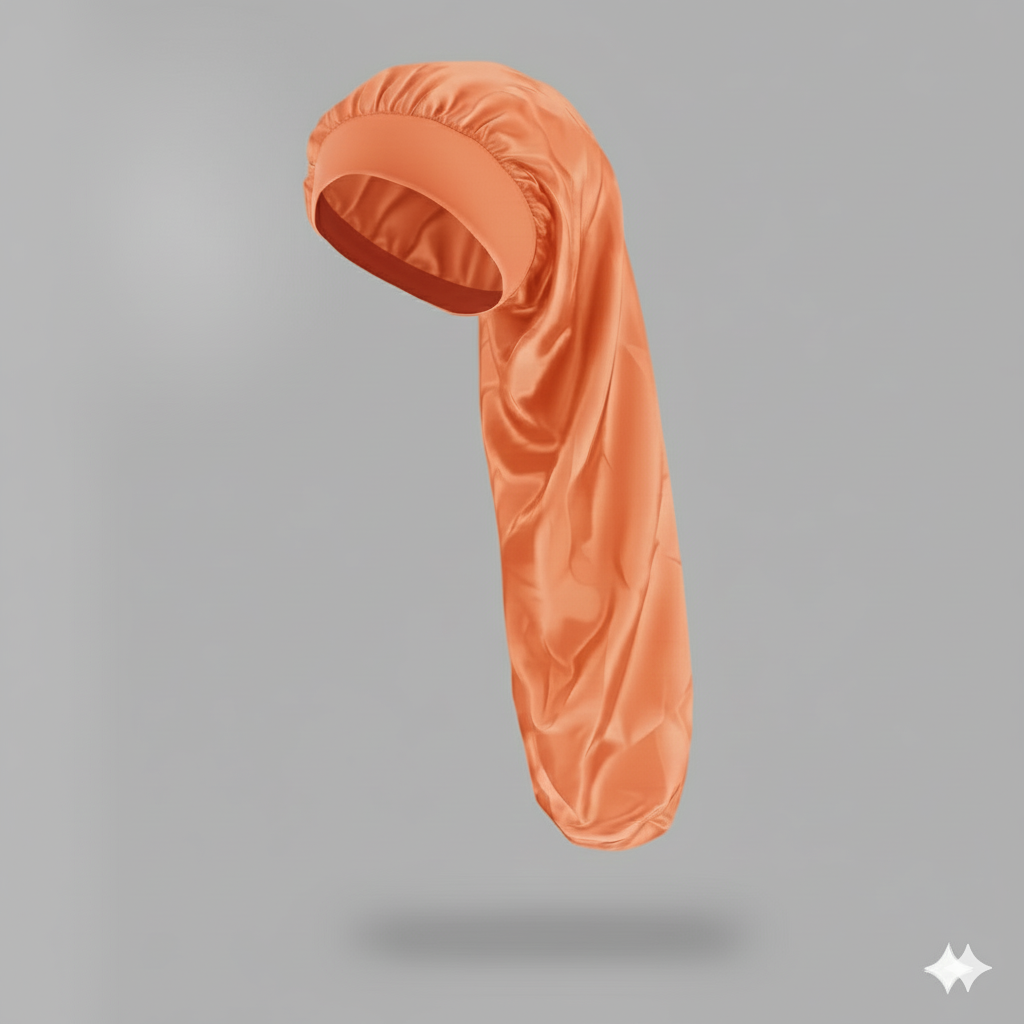 Bonnet en satin long – Bonnet de nuit en satin pour cheveux longs, bouclés, frisés et locks