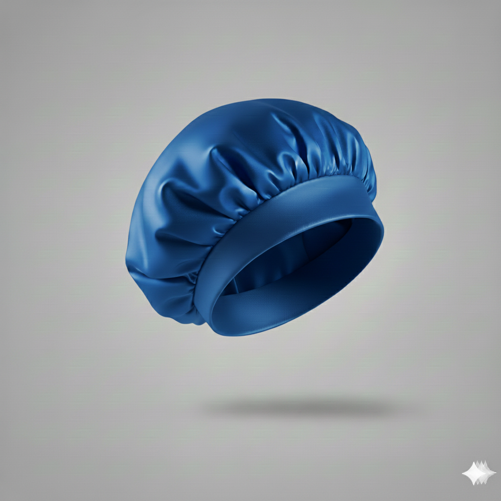 Bonnet en satin avec large bande – Bonnet de nuit en satin pour cheveux bouclés, frisés, crépus et lisses