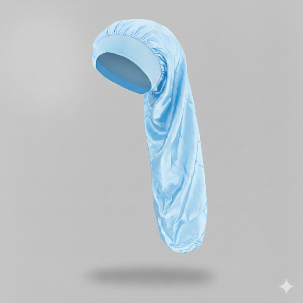 Bonnet en satin long – Bonnet de nuit en satin pour cheveux longs, bouclés, frisés et locks