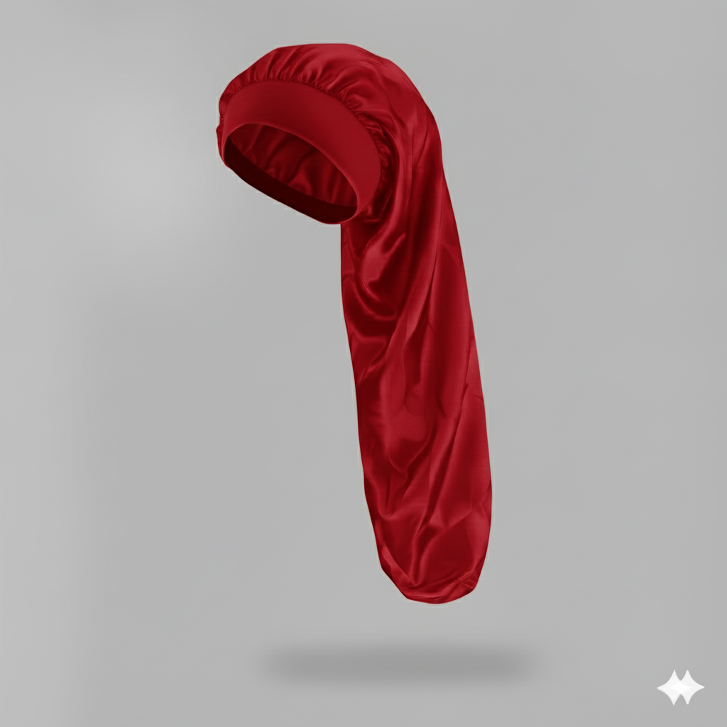 Bonnet en satin long – Bonnet de nuit en satin pour cheveux longs, bouclés, frisés et locks