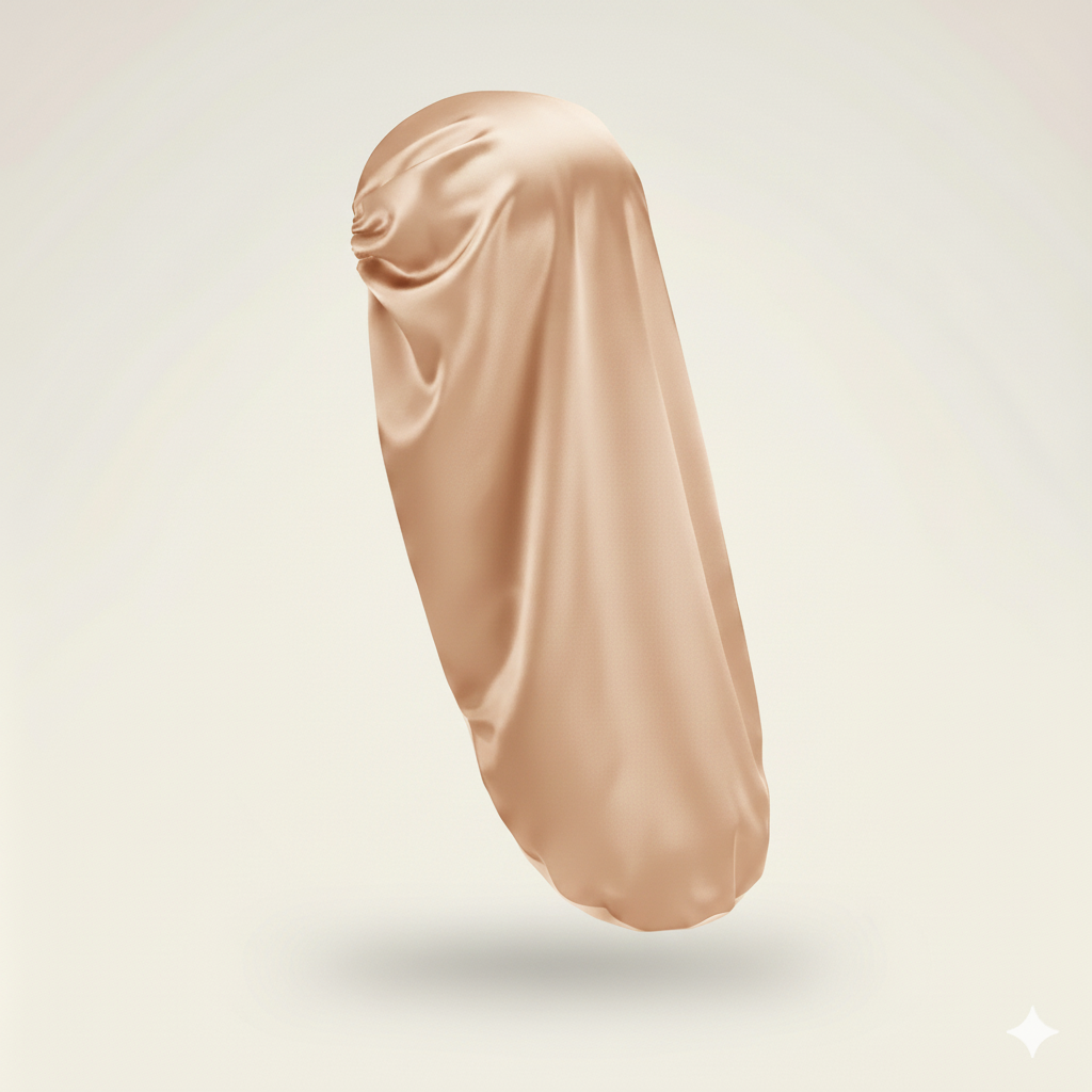 Bonnet en satin double couche – Bonnet de nuit en satin réversible multicolore pour cheveux bouclés, frisés, crépus et lisses