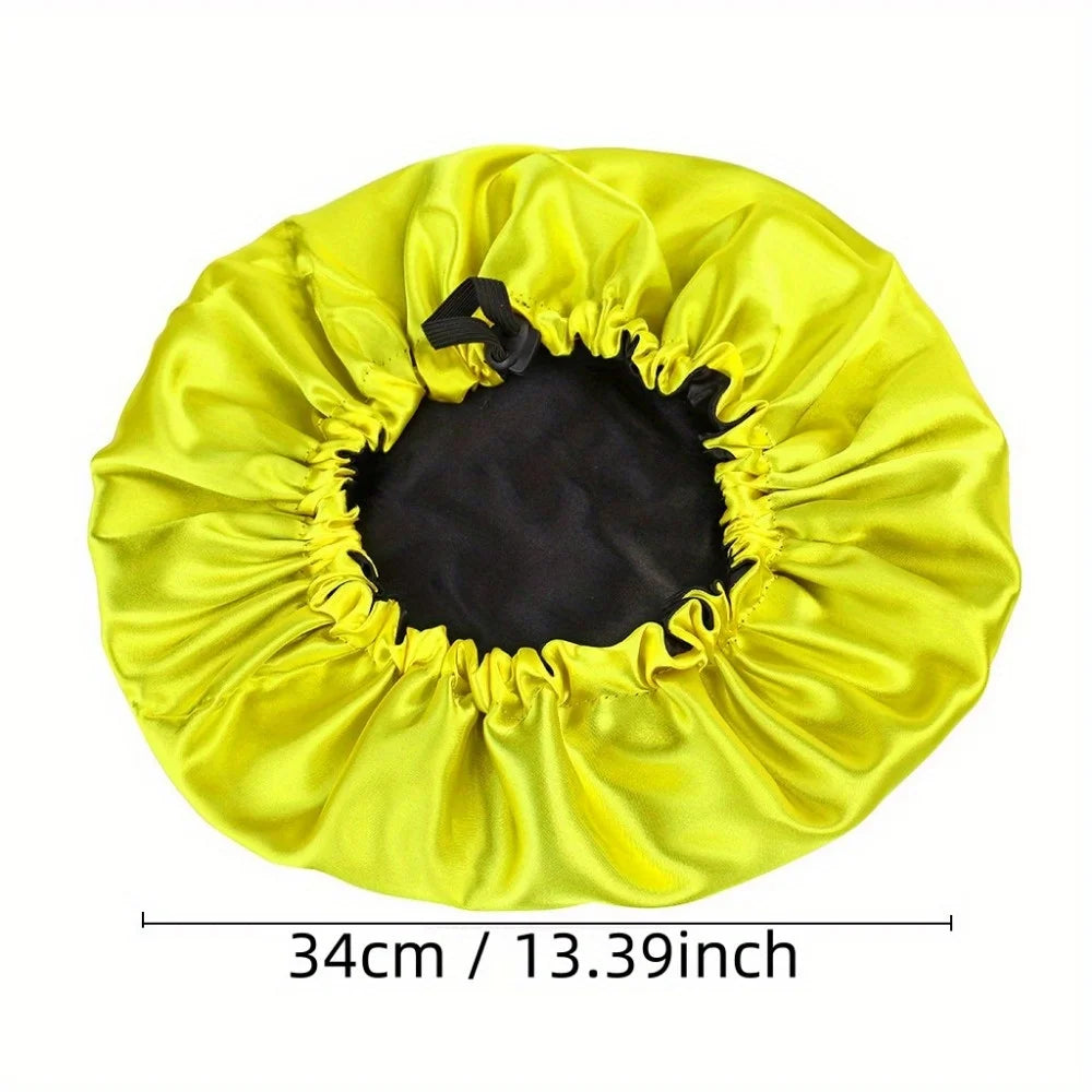 Bonnet en satin réversible – Bonnet de nuit cheveux bouclés